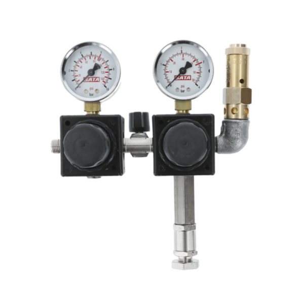 Doppeldruckminderer, Manometer, Sicherheitsventil, max. 3 bar