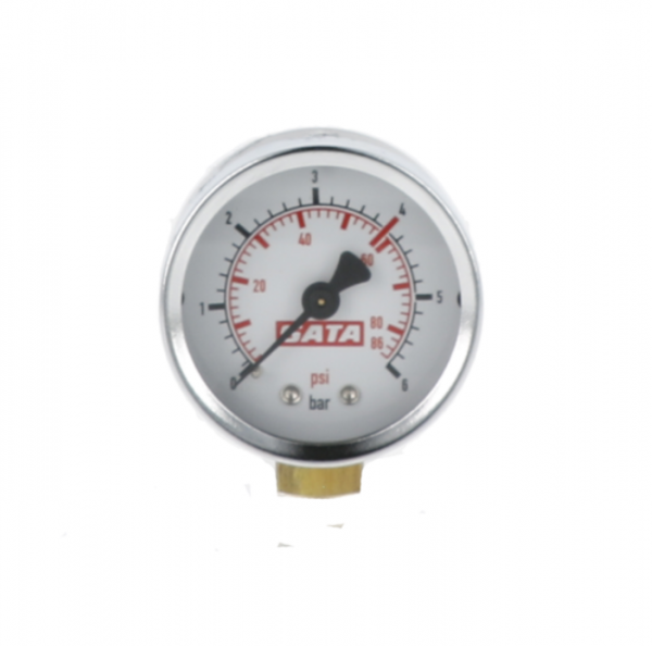 Manometer, 50 mm, max. 6 bar, roter Bereich ab 4 bar