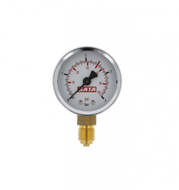 62075_Manometer, 50 mm, max. 4 bar, roter Bereich ab 2,5 bar