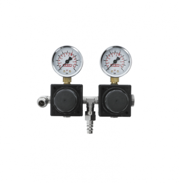 82107_Doppeldruckminderer kpl. mit Manometer 0 -10 bar