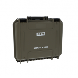 SATA Koffer, mit Außenaufdruck SATAjet X 5500, 30 x 23 x 13 cm, umbra