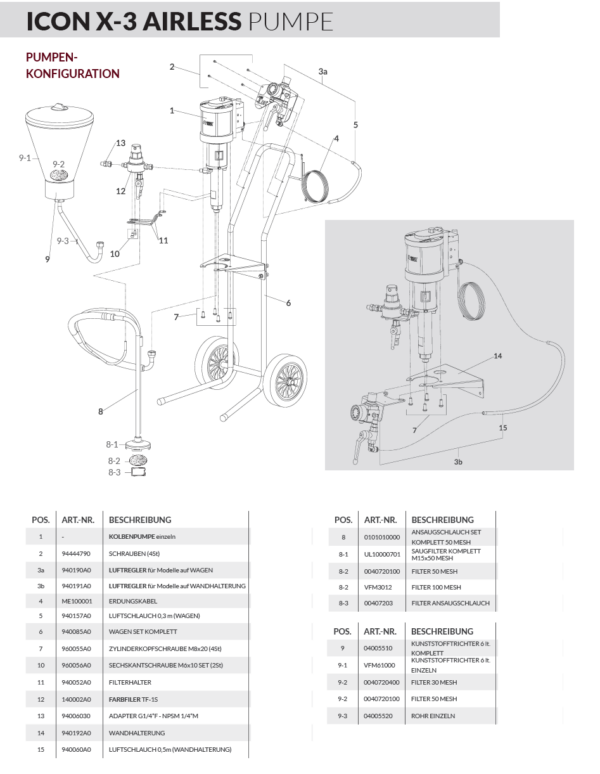 EX-ICON X-3 AIRLESS Pumpe