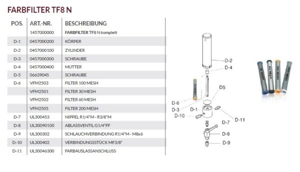 FARBFILTER TF8 N