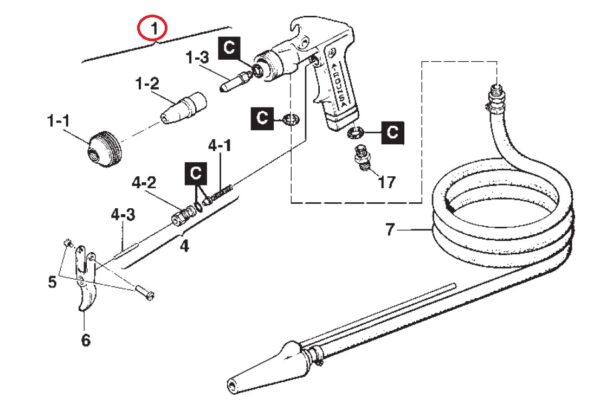 EX-ST SANDSTRAHLPISTOLE - DÜSE + NADEL ø5.0mm