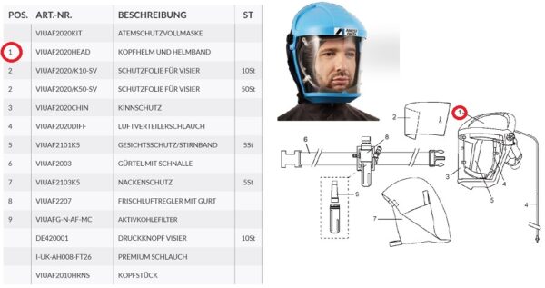 KOPFHELM UND HELMBAND