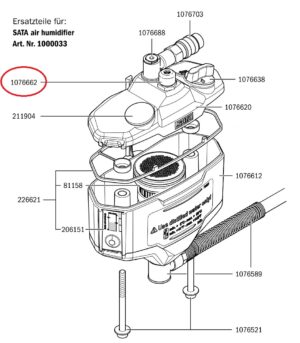 Überdruckventil kpl für für SATA air humidifier