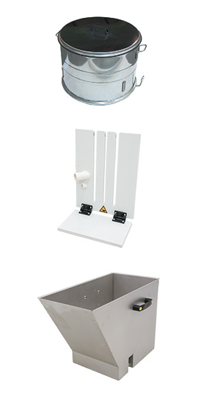 Pulverbecher Materialversorgung